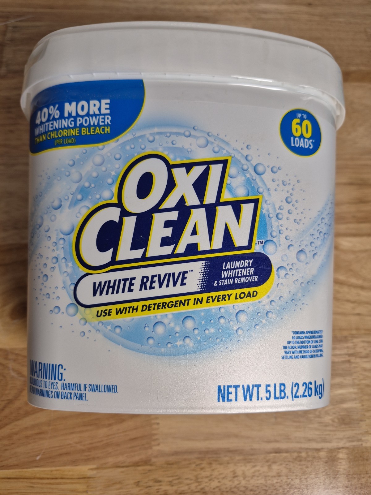 OxiClean White Revive Laundry Whitener and Stain Remover 5lb (Pack of 1)