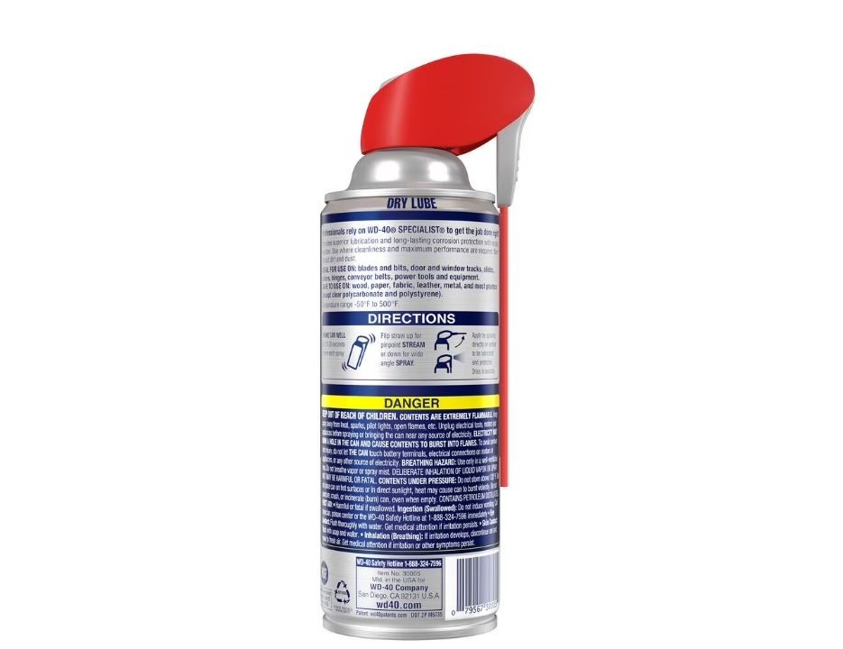 WD-40 Specialist Dry Lube Long-Lasting Lubricant Smart Straw Spray 10 oz x3 Pack