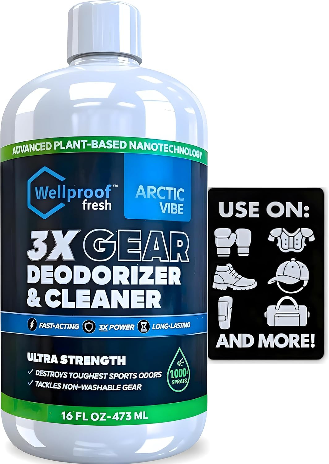Refill Concentrate 2-In-1 Sports Cleaner & Odor Eliminator – 3X Powerful Nano En