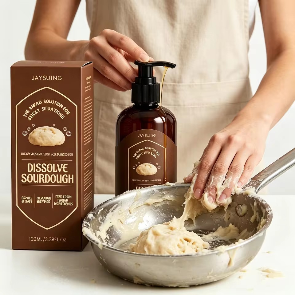 Dough Cleaner Soap for Sourdough,Enzyme Powered Dissolve Cleaning for Kitchen
