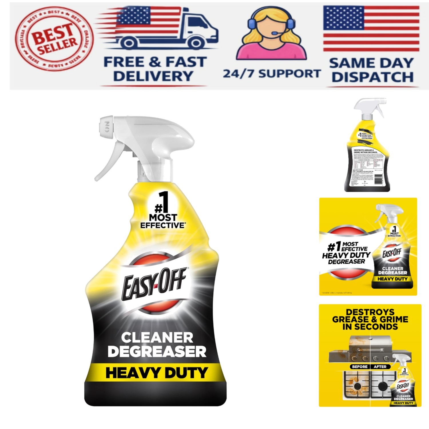 32oz Multi-Surface Degreaser – Non-Toxic & Unscented Cleaner for Quick Sparkle