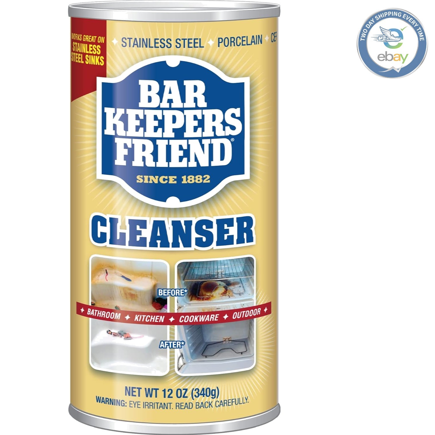 Effortless Cleaning with 12-Ounce Powdered Cleanser – Removes Hard Stains & Scum