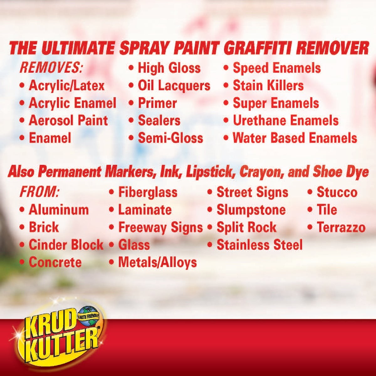 Krud Kutter 32 Oz. Trigger Spray Graffiti Remover Spray GR326 Krud Kutter GR326