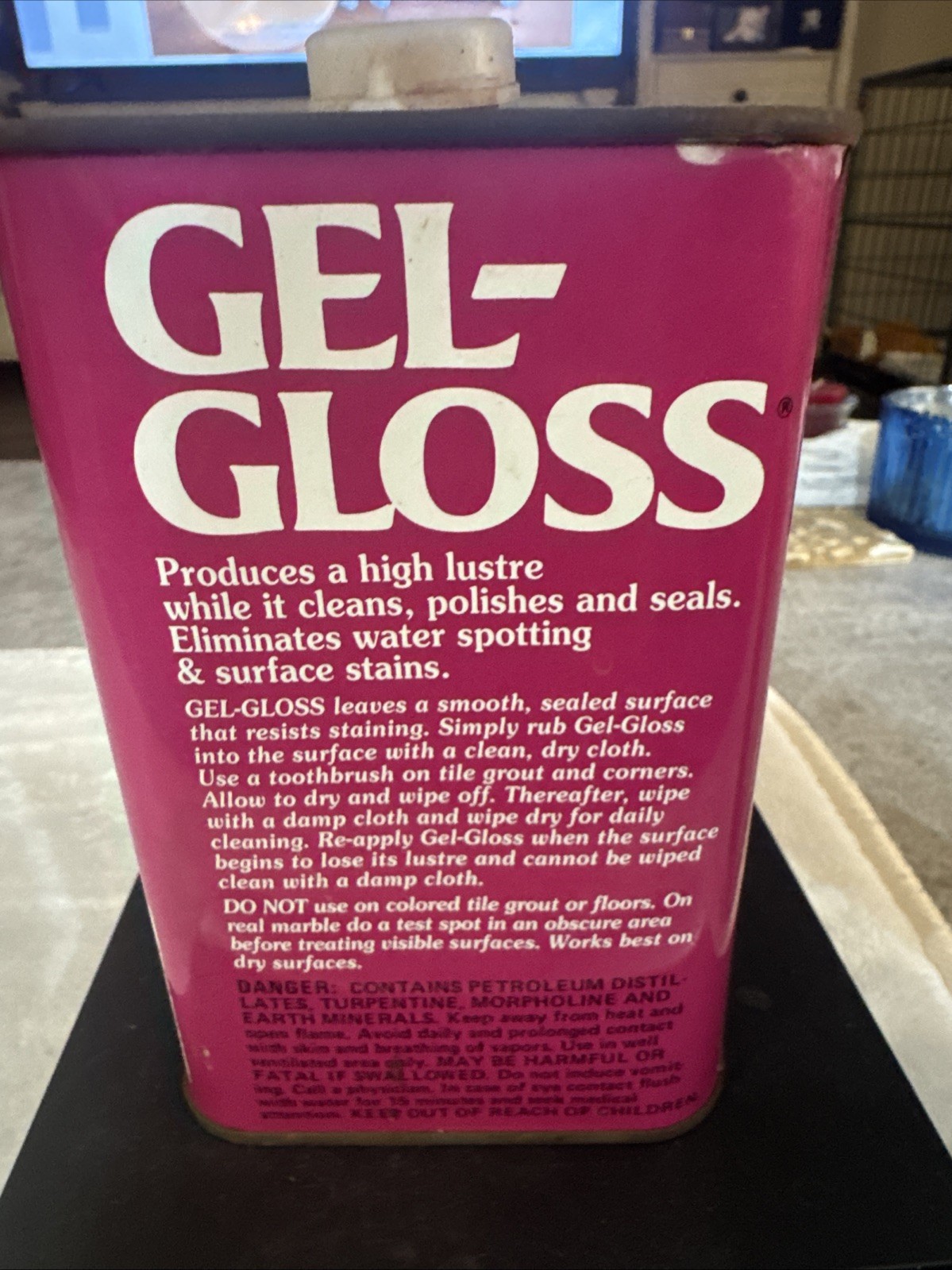 VTG Original Formula Gel-Gloss 16 oz. Fiberglass Boat Cleaner Tin Near Full