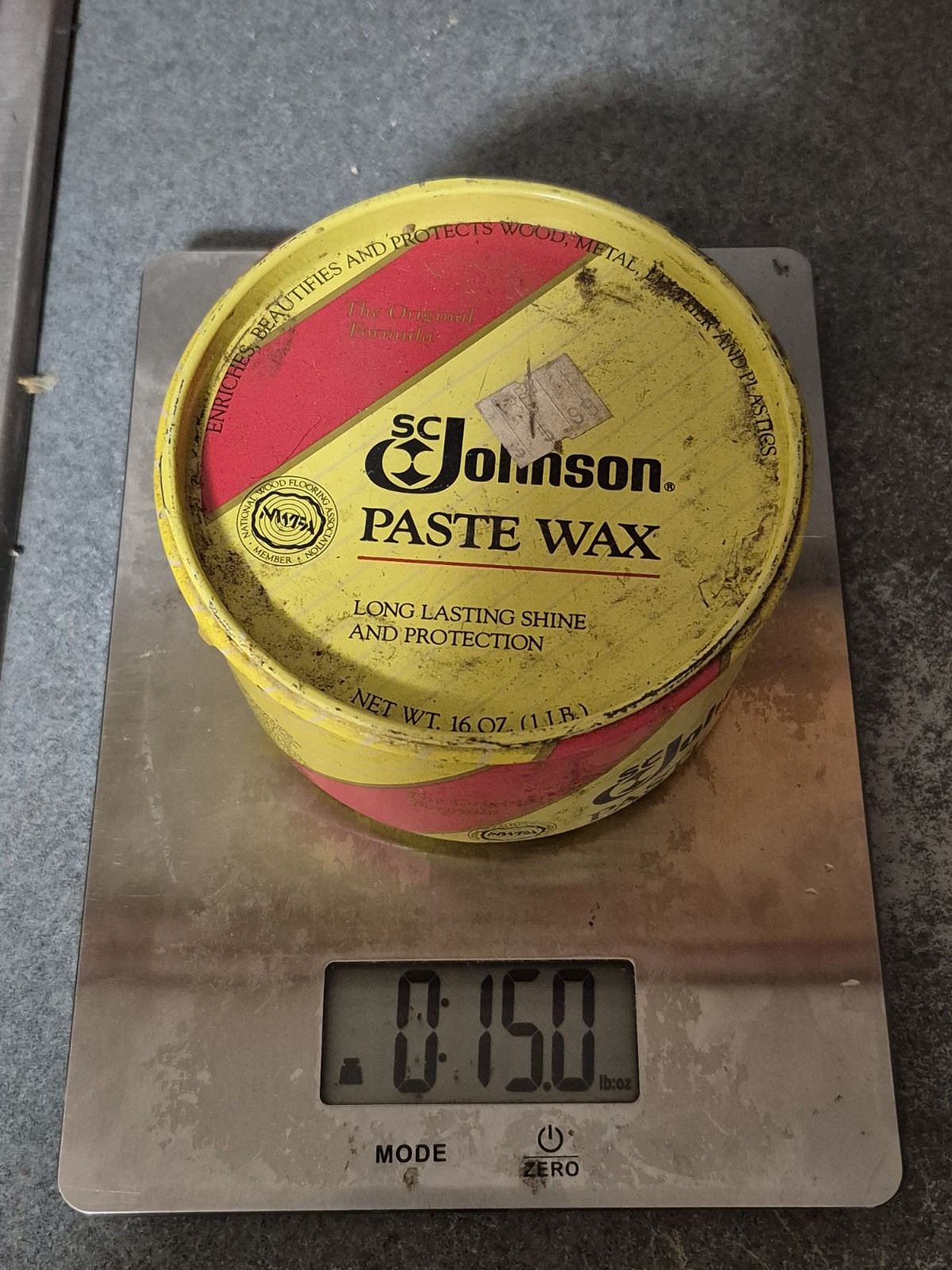 Sangtok Johnson SC Wood Paste Wax Original Formula 16oz OPEN – SEE PICS/READ