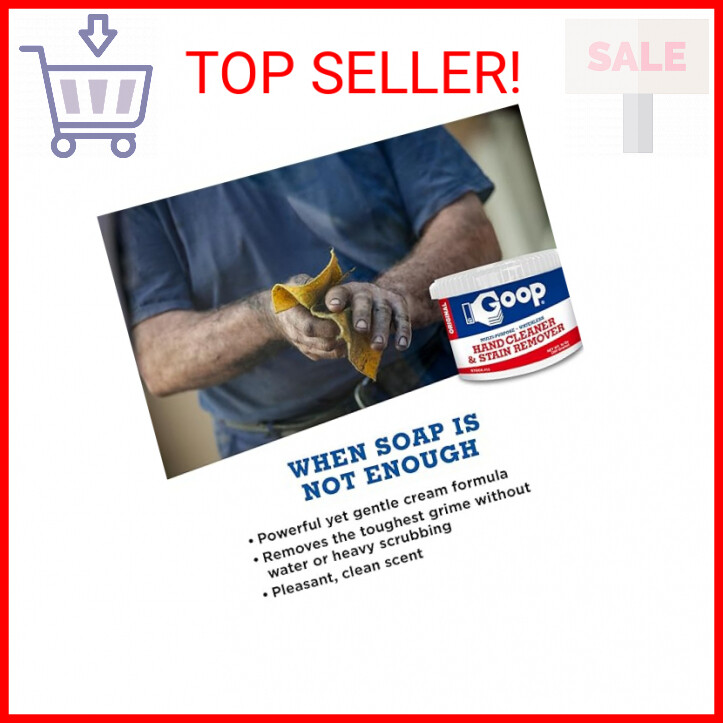 Goop Multi-Purpose Hand Cleaner- Waterless Hand Degreaser, Laundry Stain Remover