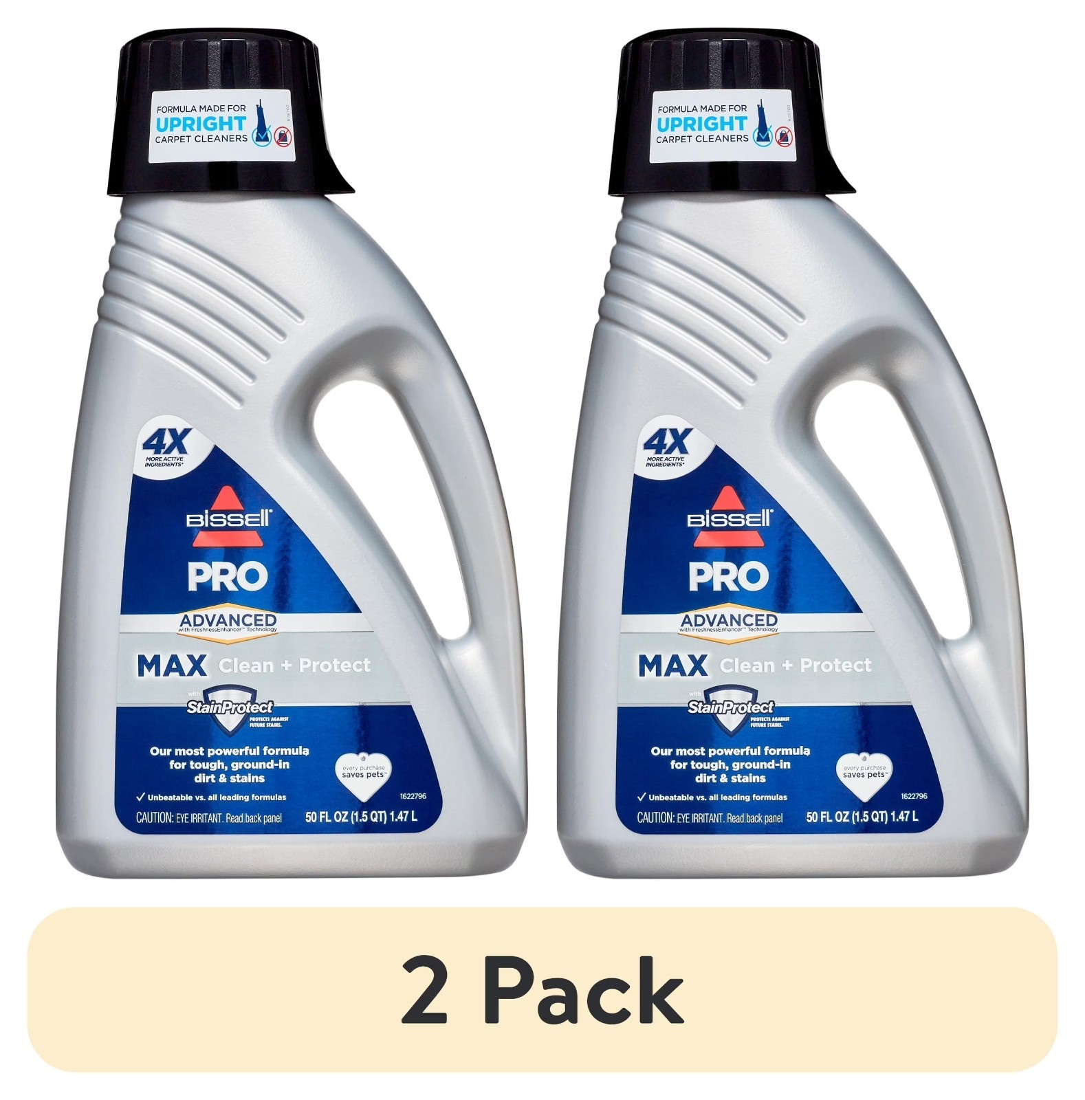 2 Bottles Advanced Pro Max Clean + Protect Deep Cleaning Carpet, 50 oz, 70E1