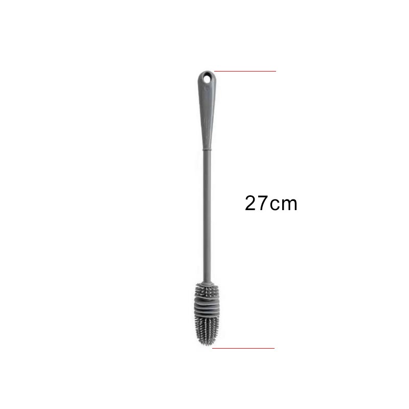 Silicone Milk Bottle Brush Cup Scrubber Glass Cleaner Kitchen Cleaning Tool Long