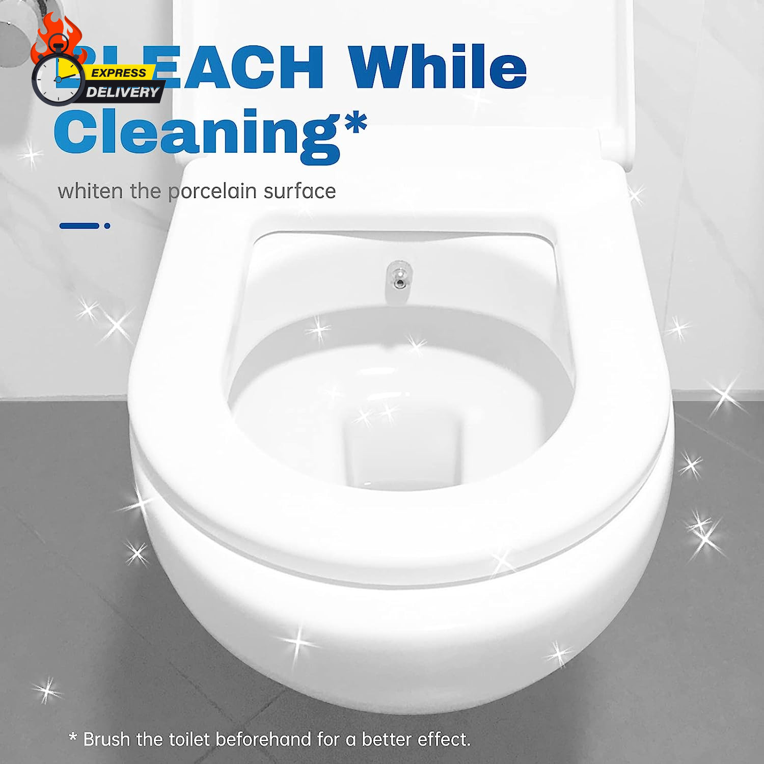 Toilet Bowl Cleaner Tablets 12 PACK, Automatic Toilet Bowl Cleaners with Bleach