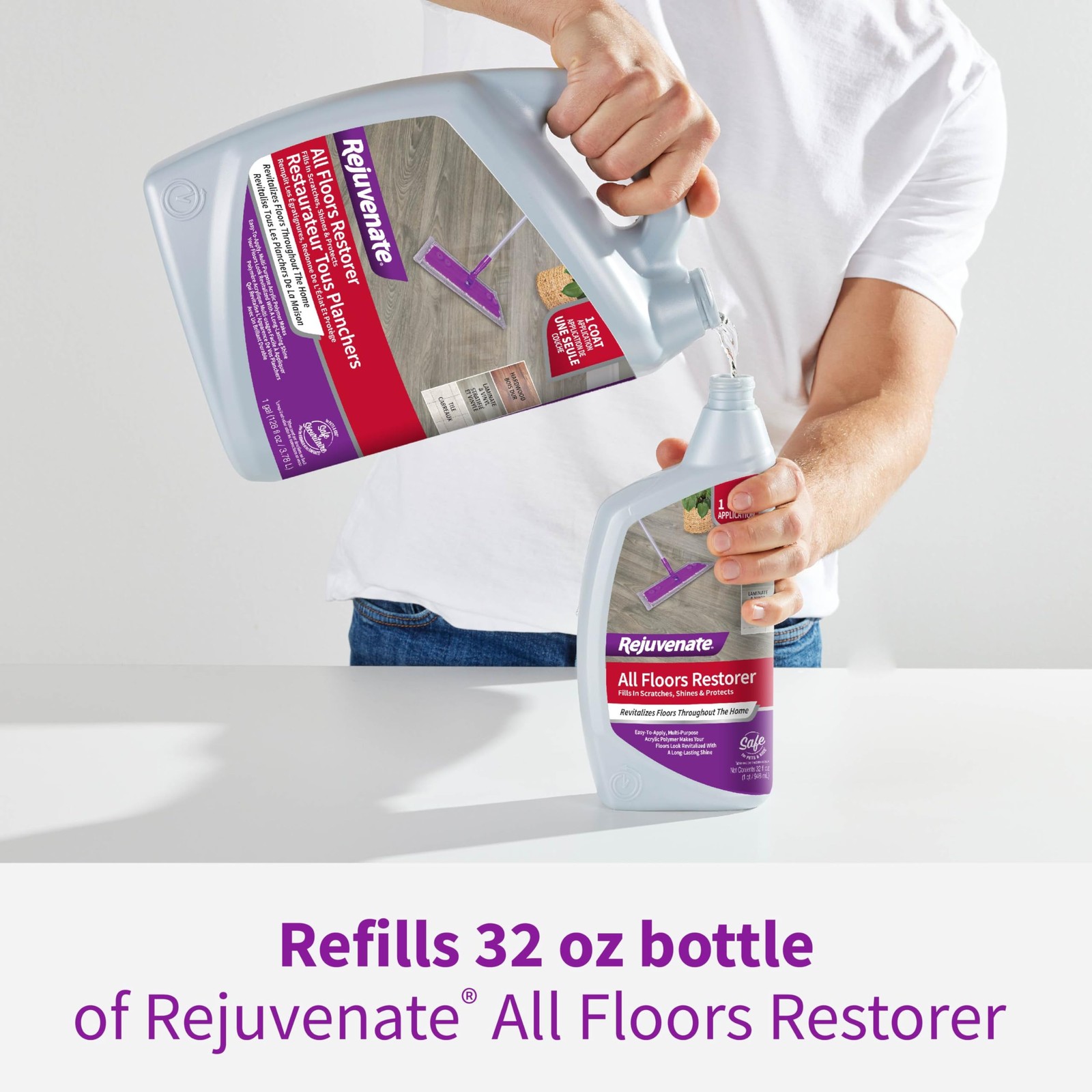 All Floor Restorer Fills Scratches Shines Protects Hardwood Laminate Vinyl Tile