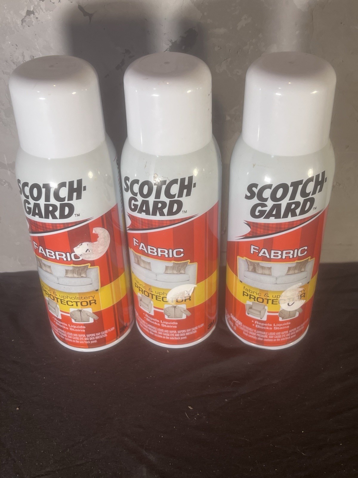 3M Scotchgard FABRIC WATER SHIELD Waterproof Clothes Upholstery 10 oz Lot of 3
