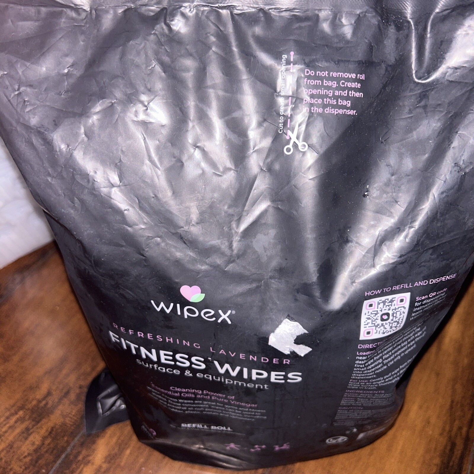 Wipex Gym & Fitness Wipes Refill Pack 700 Large Natural Wipes with Vinegar & Lem