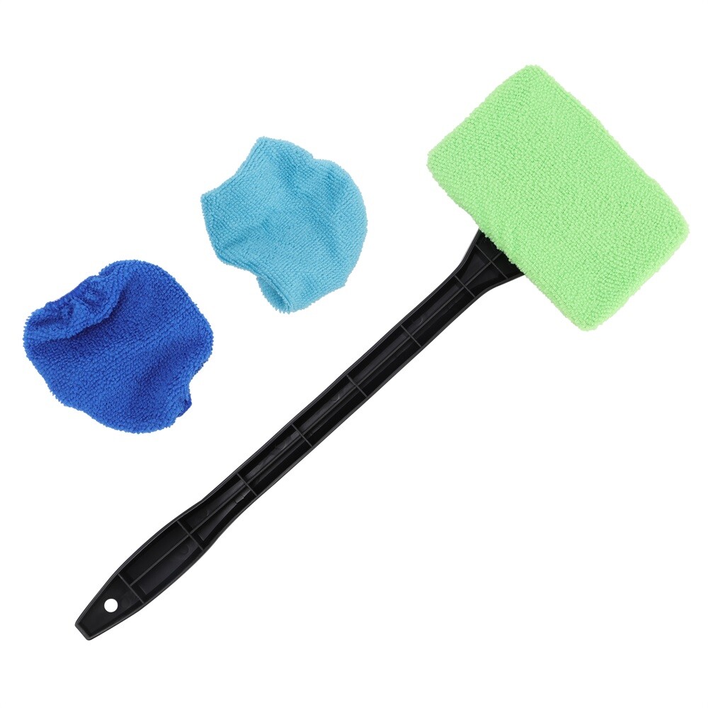 3x Window Windshield Cleaning Tool Microfiber Car Wiper Cleaner Glass Brush