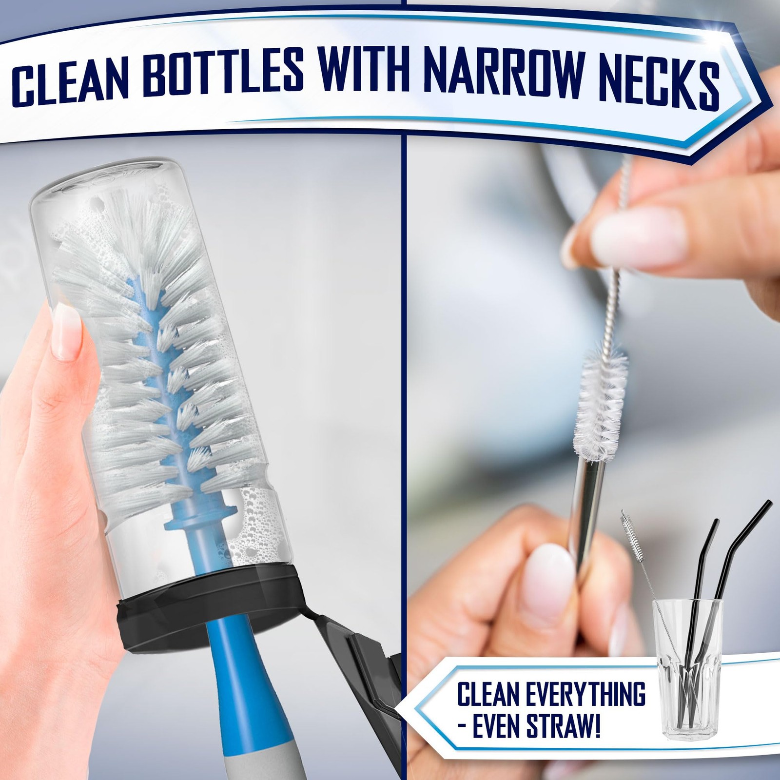 Dish Brush Set Of 4 With Bottle Water Brush Dish Scrub Brush Scrubber Brush And
