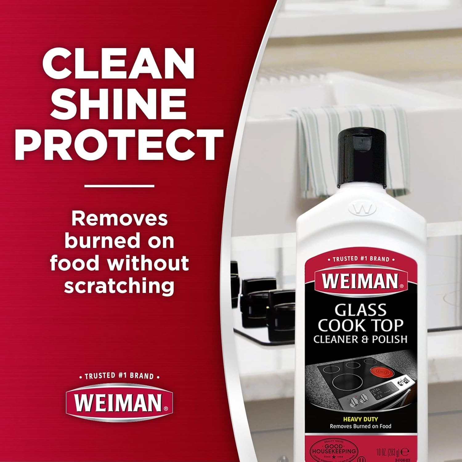 Non-Abrasive Glass Cooktop Polish & Cleaner – 20 Ounce for Sparkling Shine