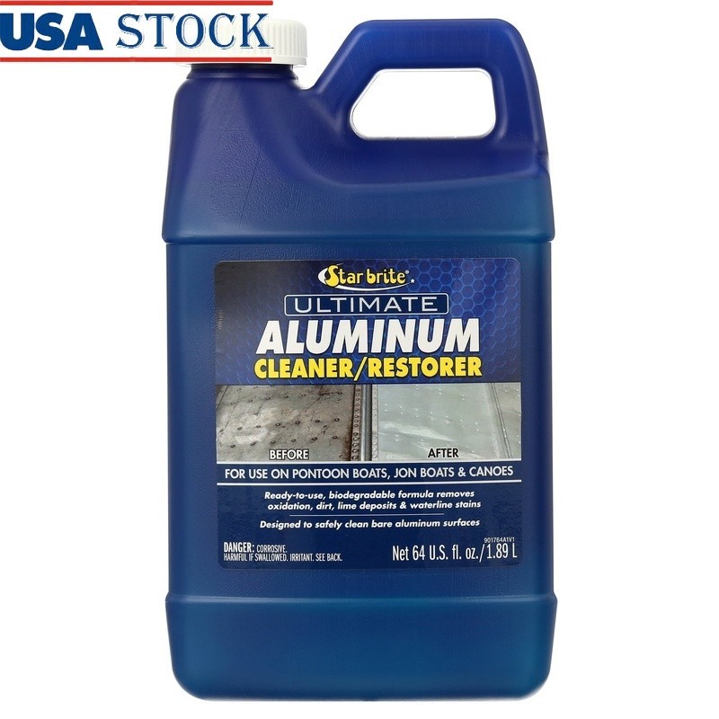 Aluminum Cleaner Restorer Boats Pontoons Canoes Stain Removal Brightener New