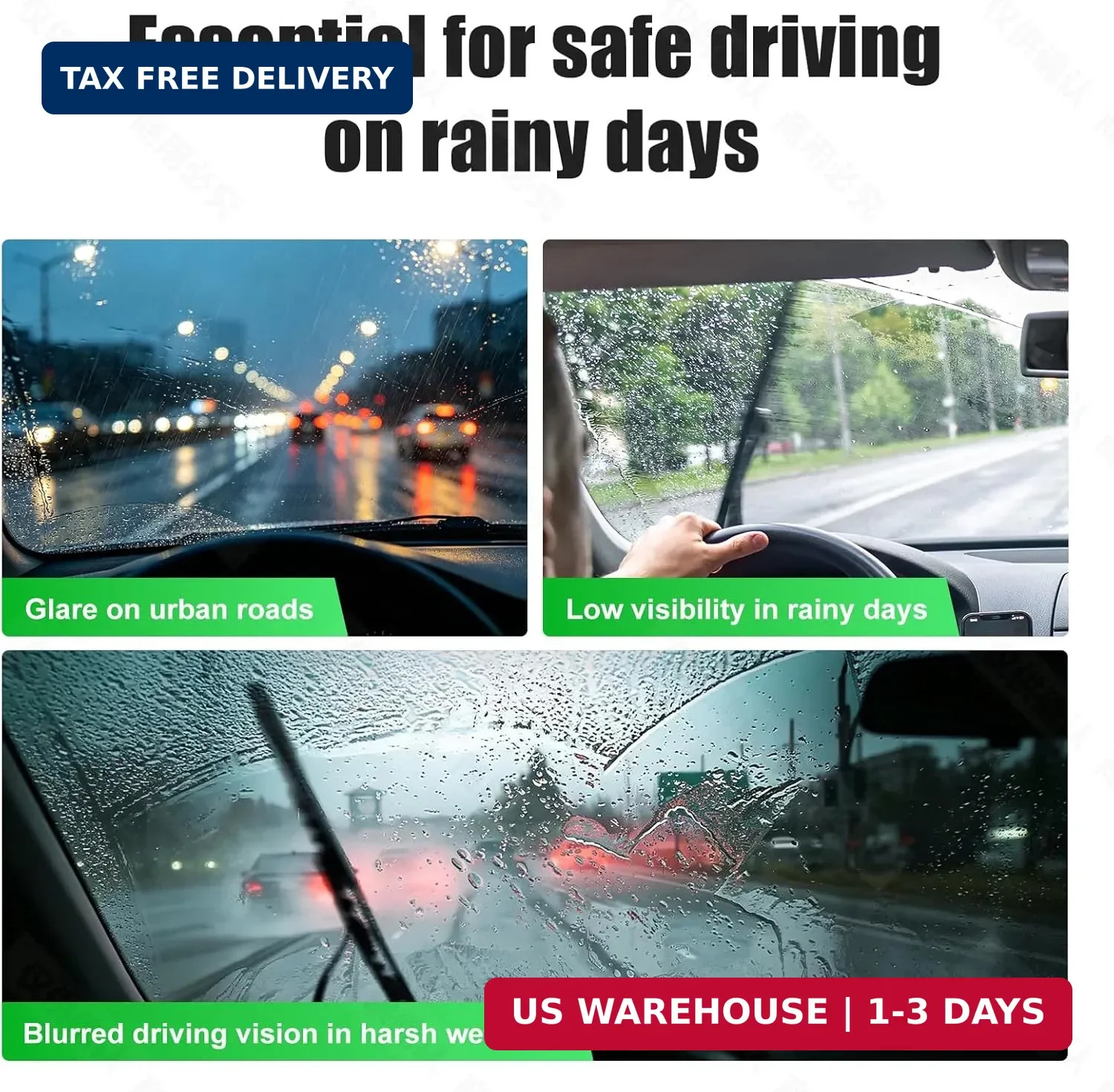 Automotive Glass Hydrophobic Coating Agent, Lotus Leaf Rainproof Effect, Invisib