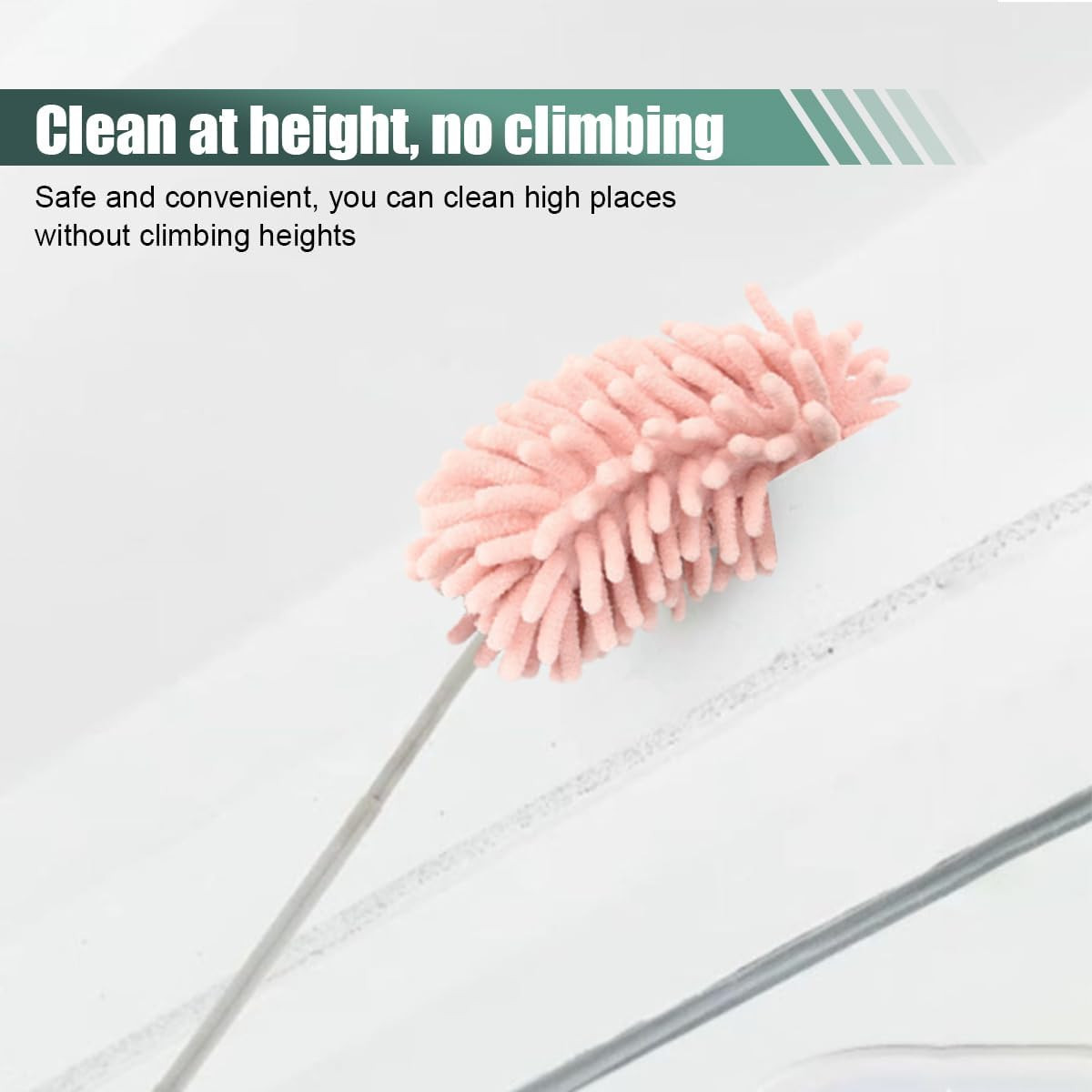2PCS Car Interior Duster, Soft Chenille Detailing Brush with Extension Pole, Was