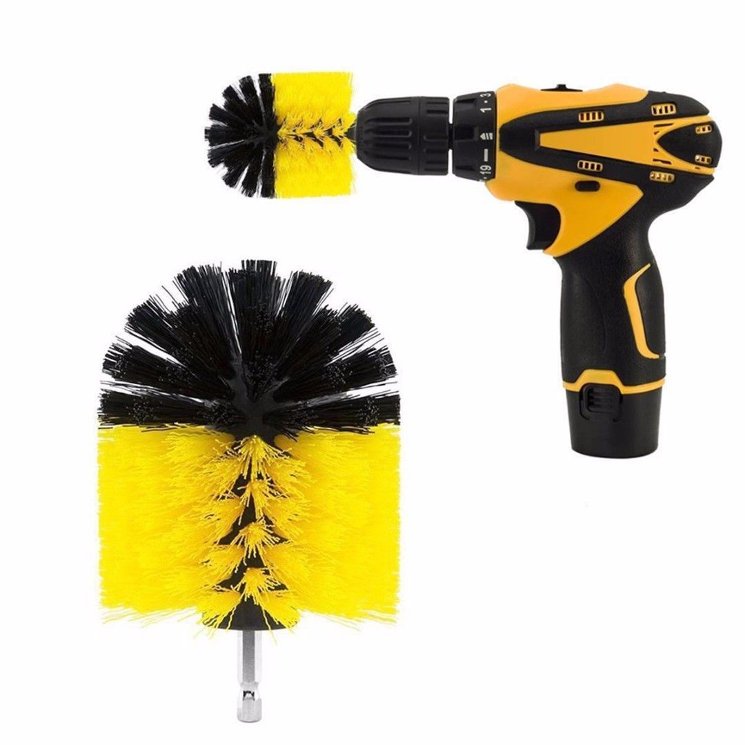 Tile Grout Power Scrubber Electric Drills Brush Rotary Round Tub Cleaner