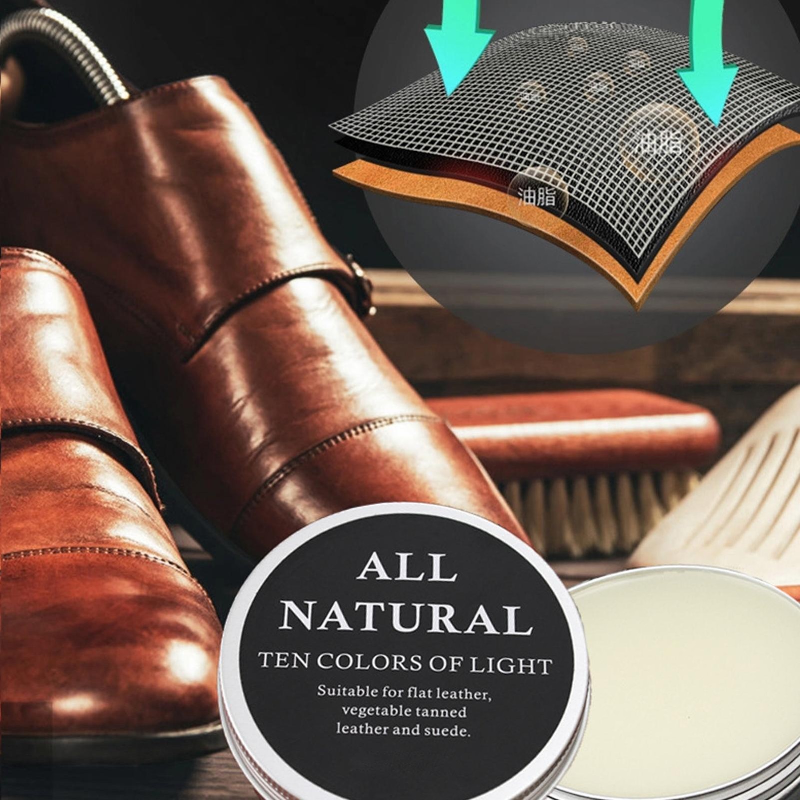 Protect & Nourish Leather Conditioner Natural Restorer For Sofa Bags Shoes