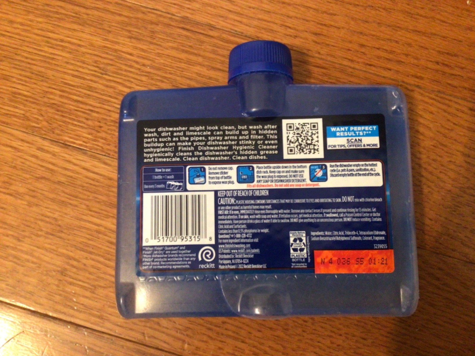 Finish Dishwasher Machine Cleaner 8.45 fl oz PACK of 6