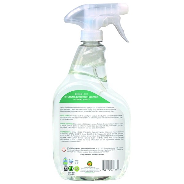 Ecos Pro Pl9746/6 Kitchen And Bathroom Cleaner, Gray, 32 Oz