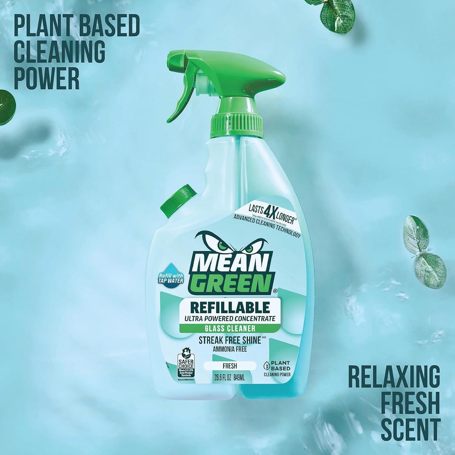 Mean Green Refillable Glass Cleaner Concentrate, 14.3 oz – 396270 (2-PACK)
