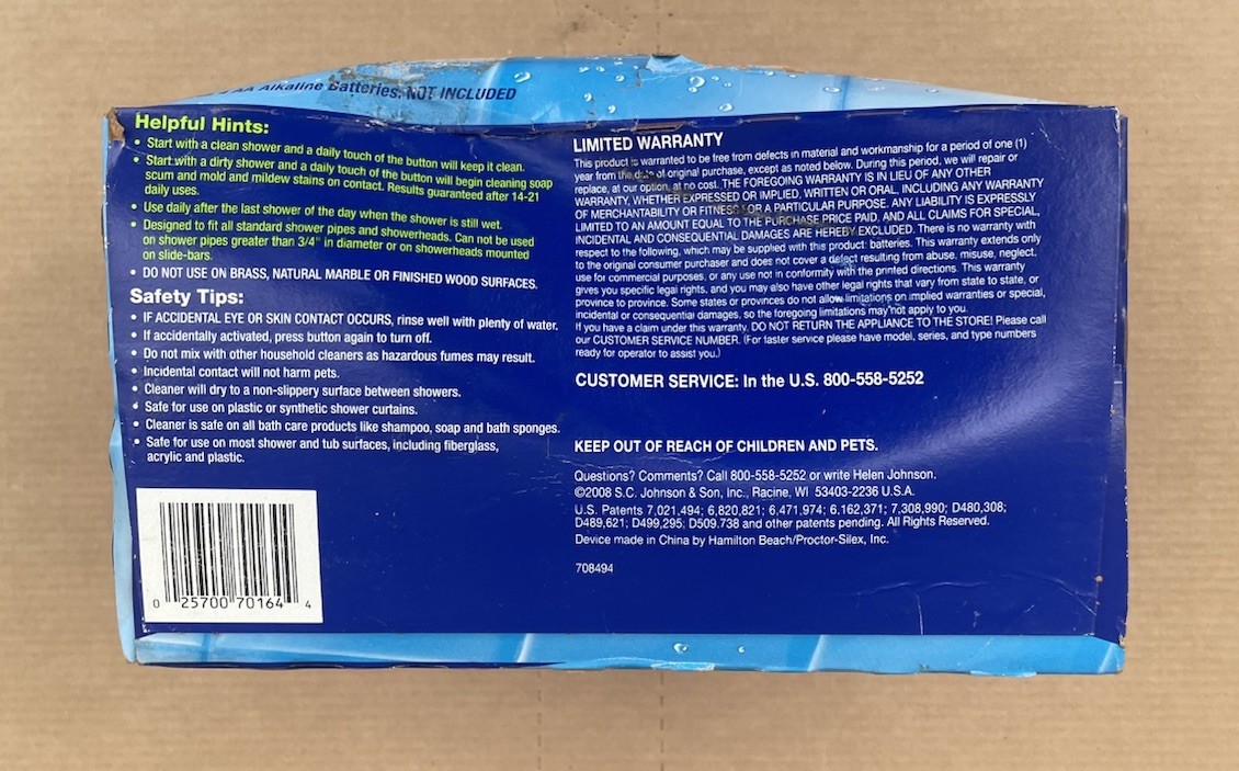 SEE BOX NEW Scrubbing Bubbles Automatic Shower Cleaner Dual Sprayer Starter Kit