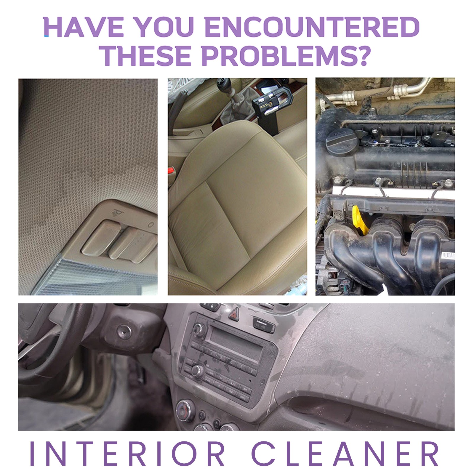 Upholstery Cleaner Car Seat Stain Remover Leather Cloth Interior Shine