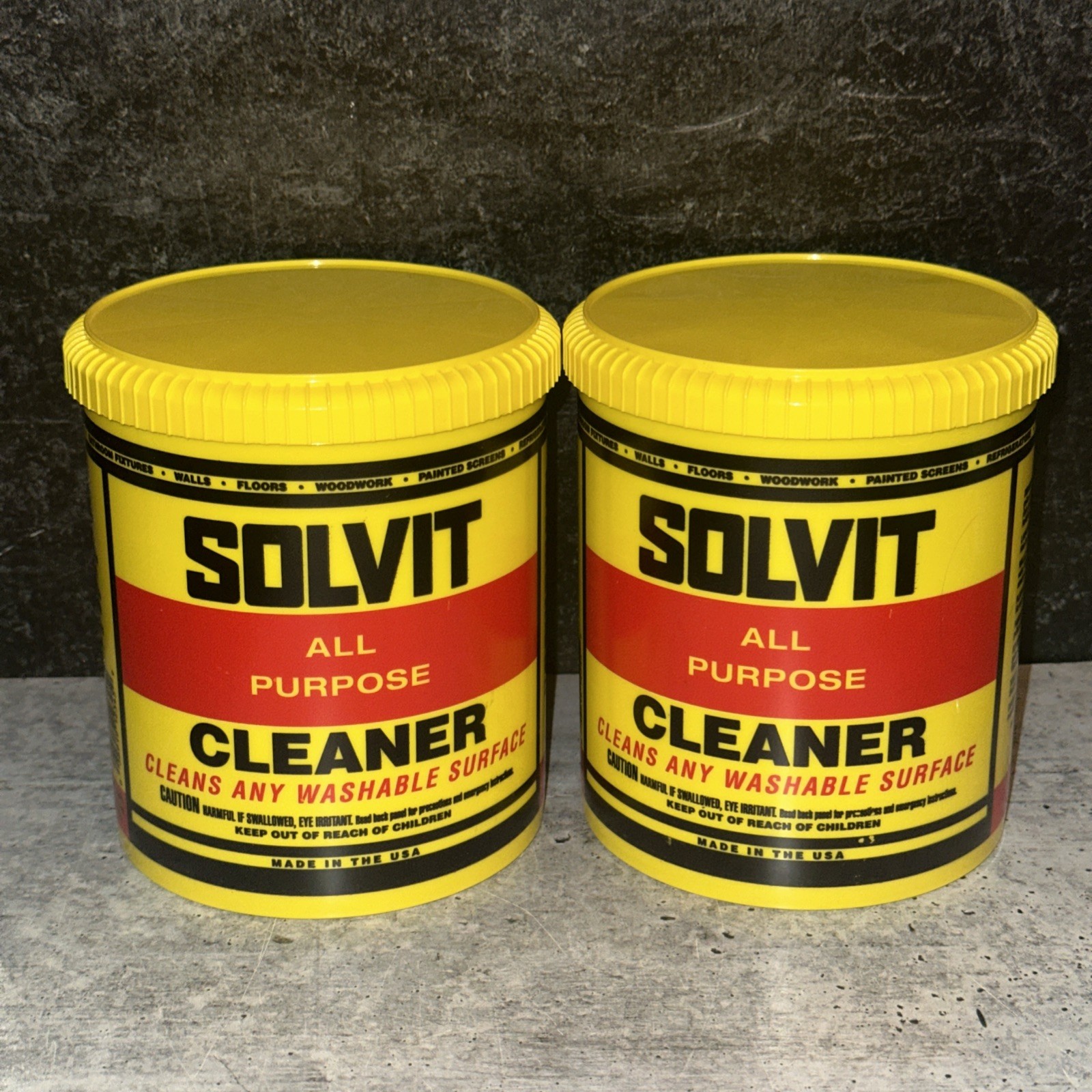 2 Lot SOLVIT Chemical Company All Purpose Cleaner Pine Scent Can Tub 2lb