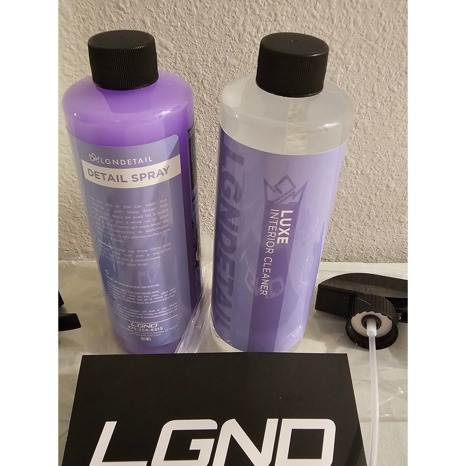 LGND Supply Co Detail Spray Luxe Interior Cleaner Air Freshener Keychain Bundle