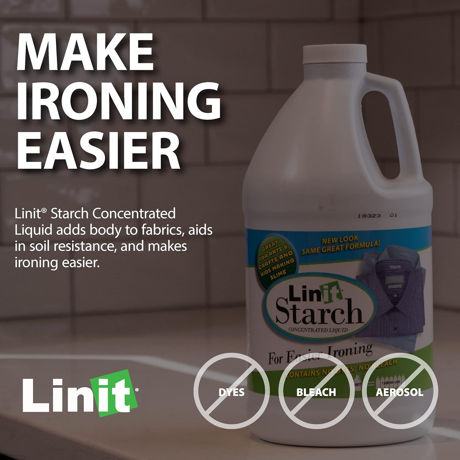 Linit Starch Crisp Classic Finish 64 Oz – Liquid Starch for Ironing Clothes a…