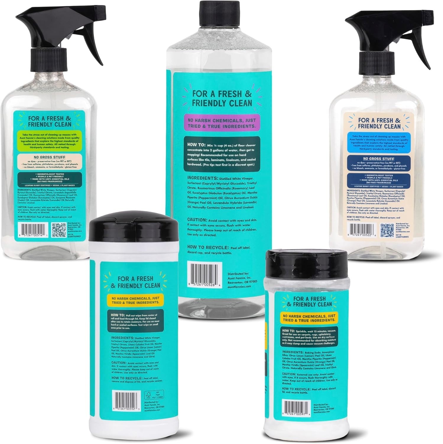 Whole Home Cleaning Bundle: All Purpose Spray, Floor Cleaner, Glass & Window …