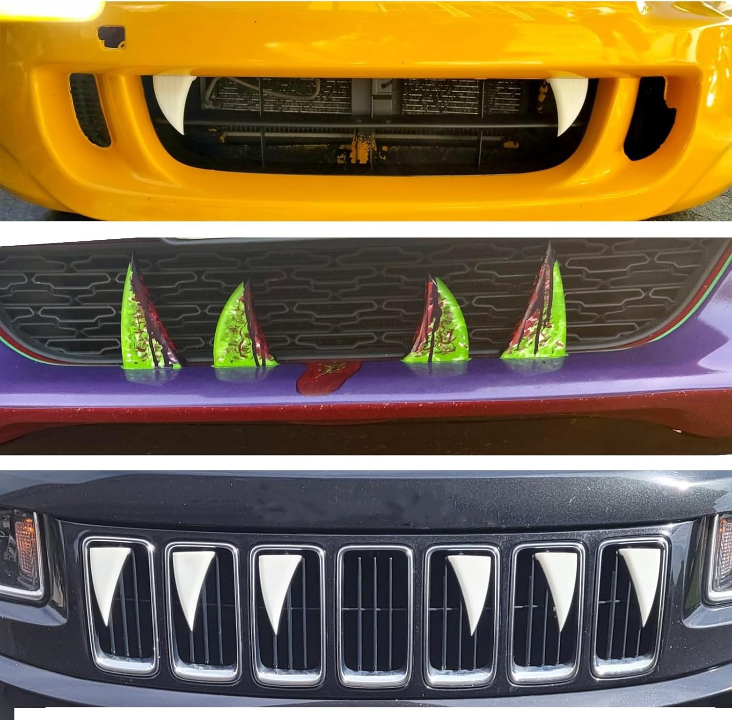 Halloween Decoration Car Teeth for Cars, Truck, or SUV, Vampire Fangs Teeth for