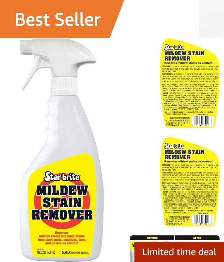 Triple-Action Mildew Stain Cleaner – Concentrated Formula for Outdoor Upholstery