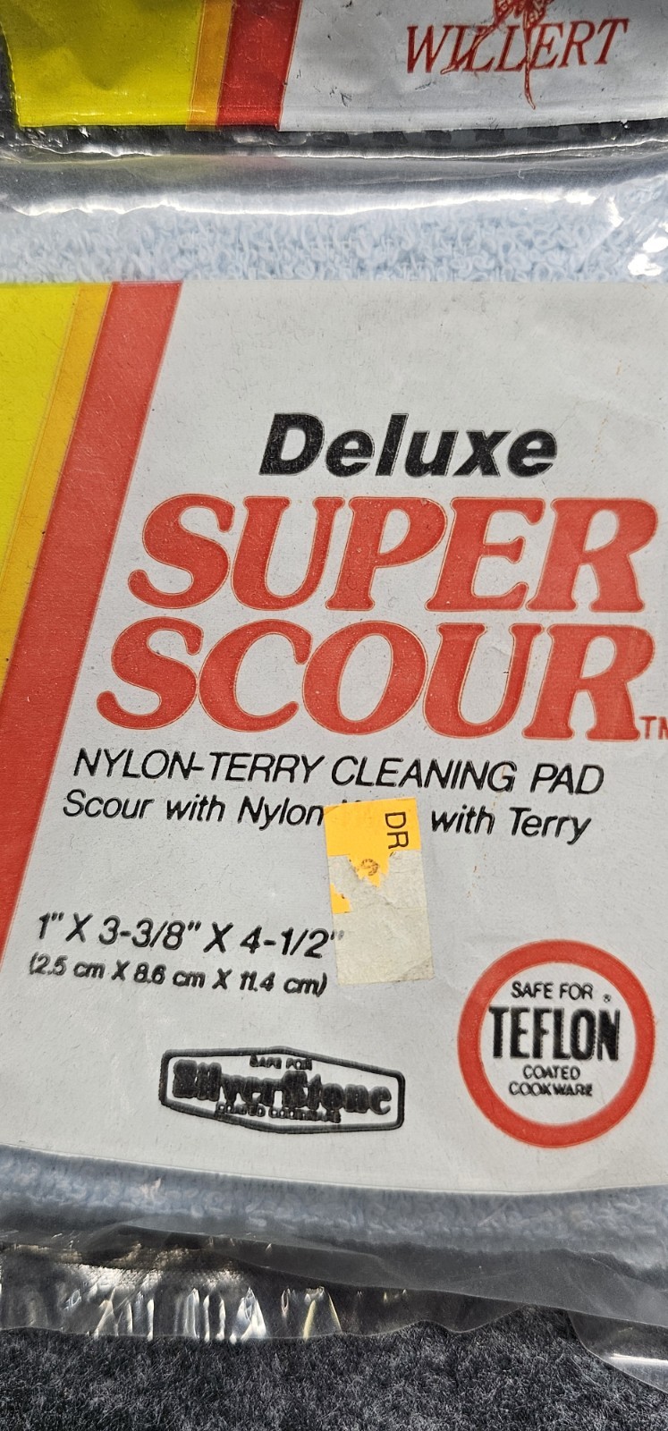 Willert Deluxe Super Scour Nylon-terry Cleaning Pad Teflon Safe Vintage New