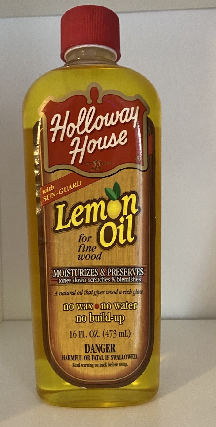 Holloway House LEMON OIL Fine Wood Cleaner Moisturize Preserve W/ Sun Guard 90%