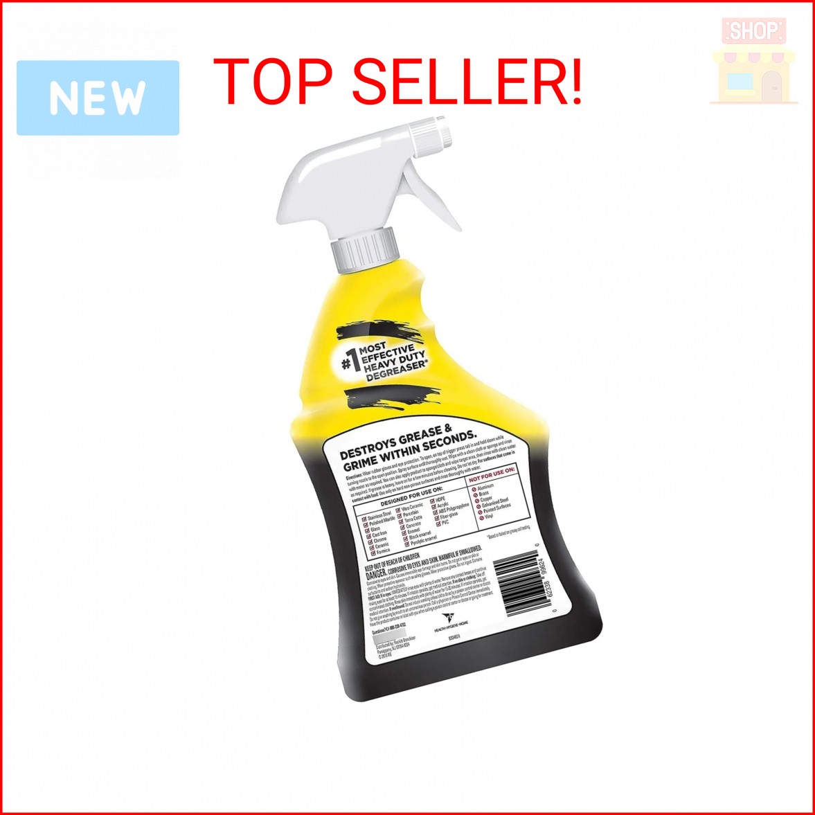Easy-Off Heavy Duty Degreaser, Removes Grease & Grime, For Kitchen, Garage, Outd