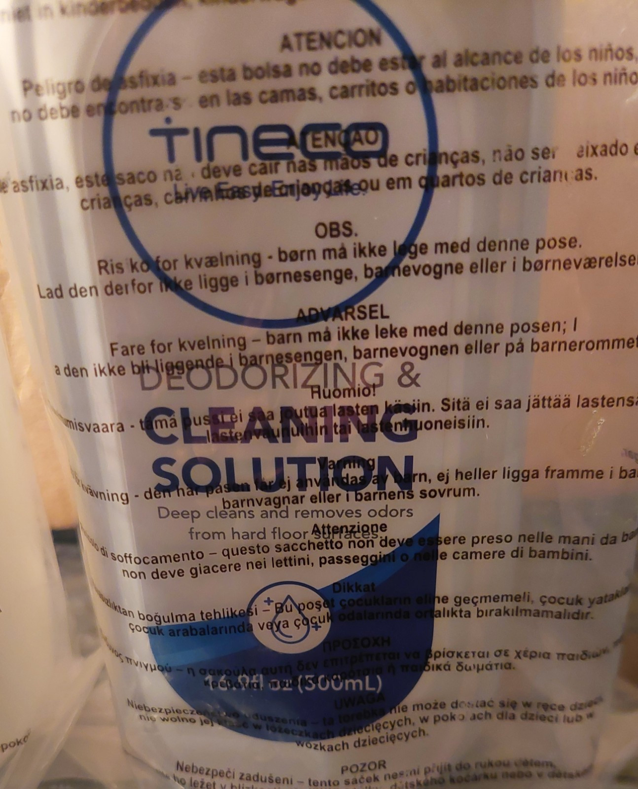 Tineco Deodorizing & Cleaning Solution 33.8 oz~ 2x 16.9 oz Sealed Bottles