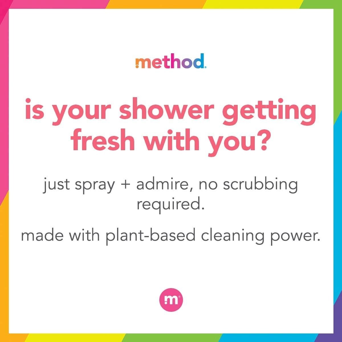 Method Daily Shower Cleaner Spray Eucalyptus Mint, 28 Fl Oz, Plant-Based Formula