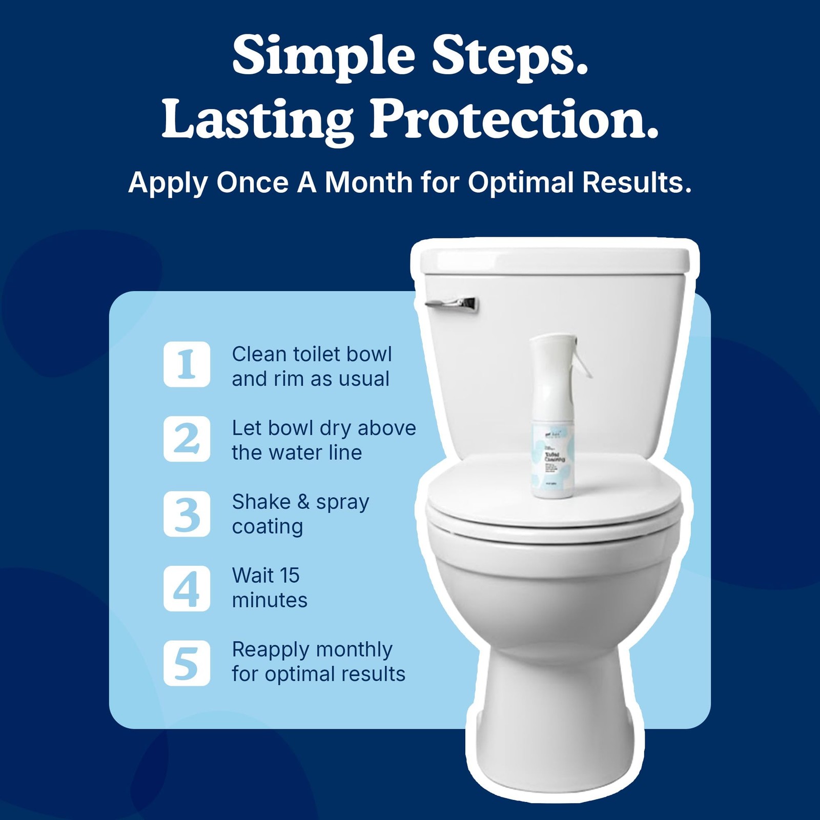 spotLESS MATERIALS Toilet Coating Spray for Ceramic & 5 Fl Oz (Pack of 1)
