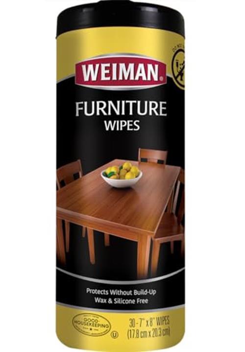 Weiman Wood Cleaner and Polish Wipes – Clean, Polish & Protect Assorted Sizes
