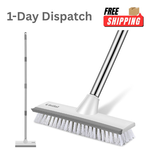 SetSail Floor Scrub Brush 51″ Adjustable 2 in 1 Scraper