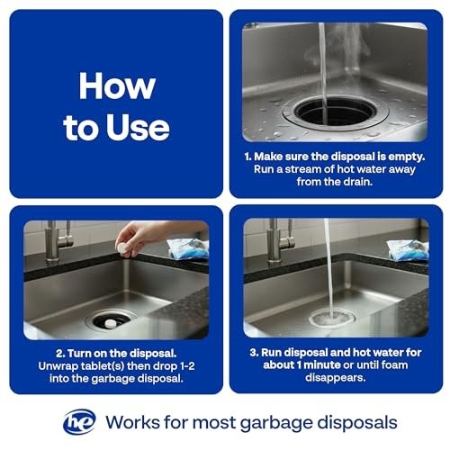 4-in-1 Citrus Garbage Disposal Cleaner Tablets – Clean, Deodorize, Refresh & Pro