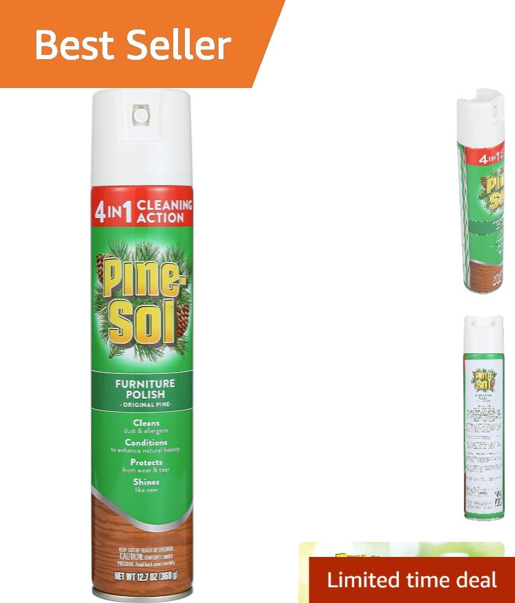 Restore and Protect Wood: 4-in-1 Polish Spray with Pine Scent, 12.7 Oz