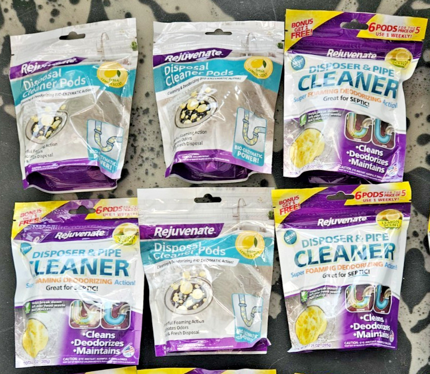 Rejuvenate Lemon Scent Disposer and Pipe Cleaner 6Pc. per Bag 6 Pack