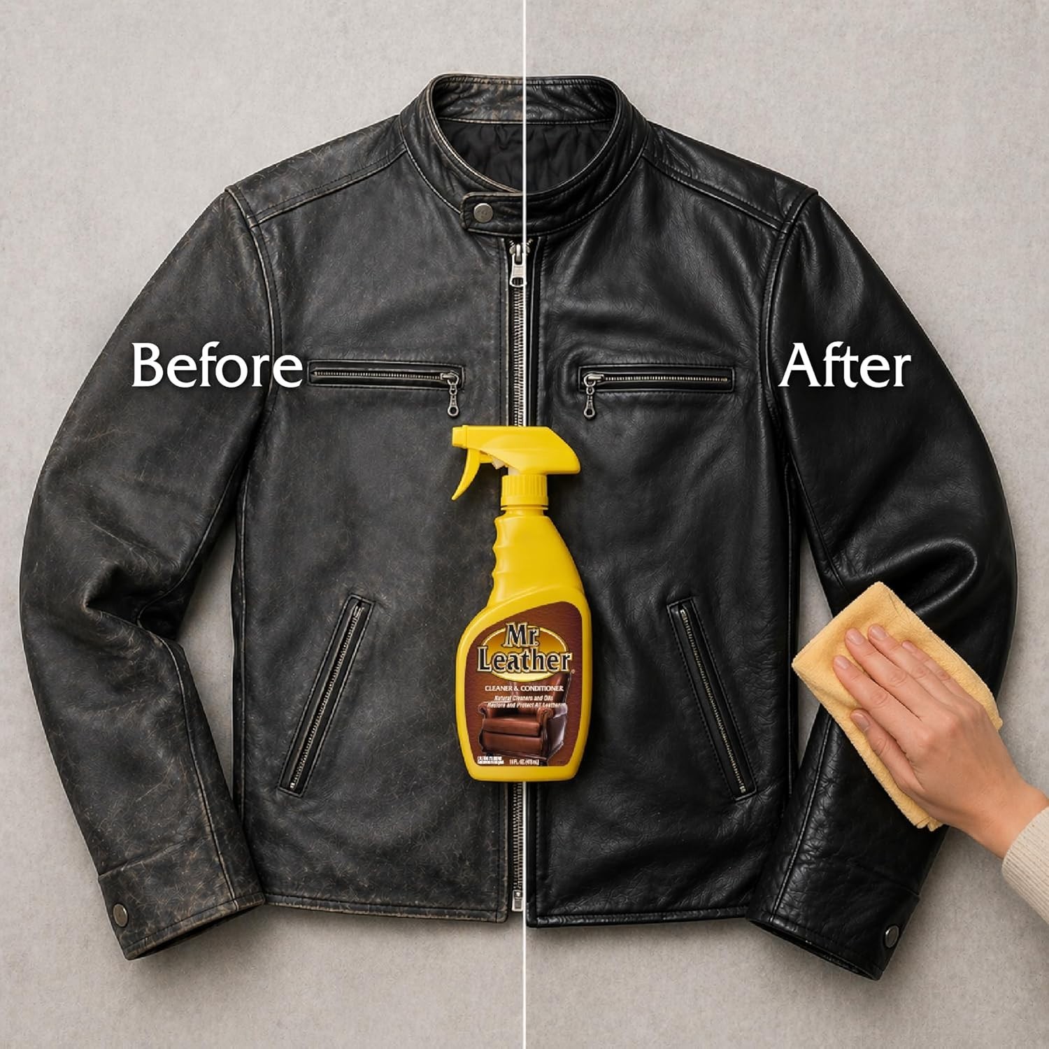Mr. Leather 707371 Cleaner & Conditioner Spray – 16oz – Triple Action Formula
