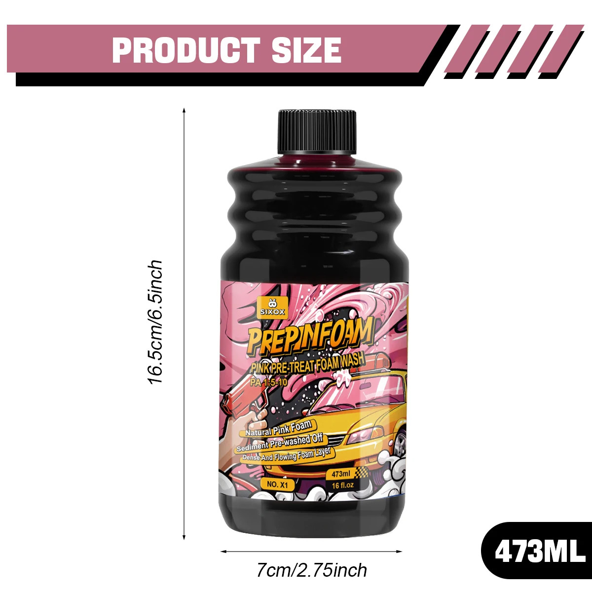 Pink Magic Foam Car Wash Shampoo High Concentration Super Foam Cleaner