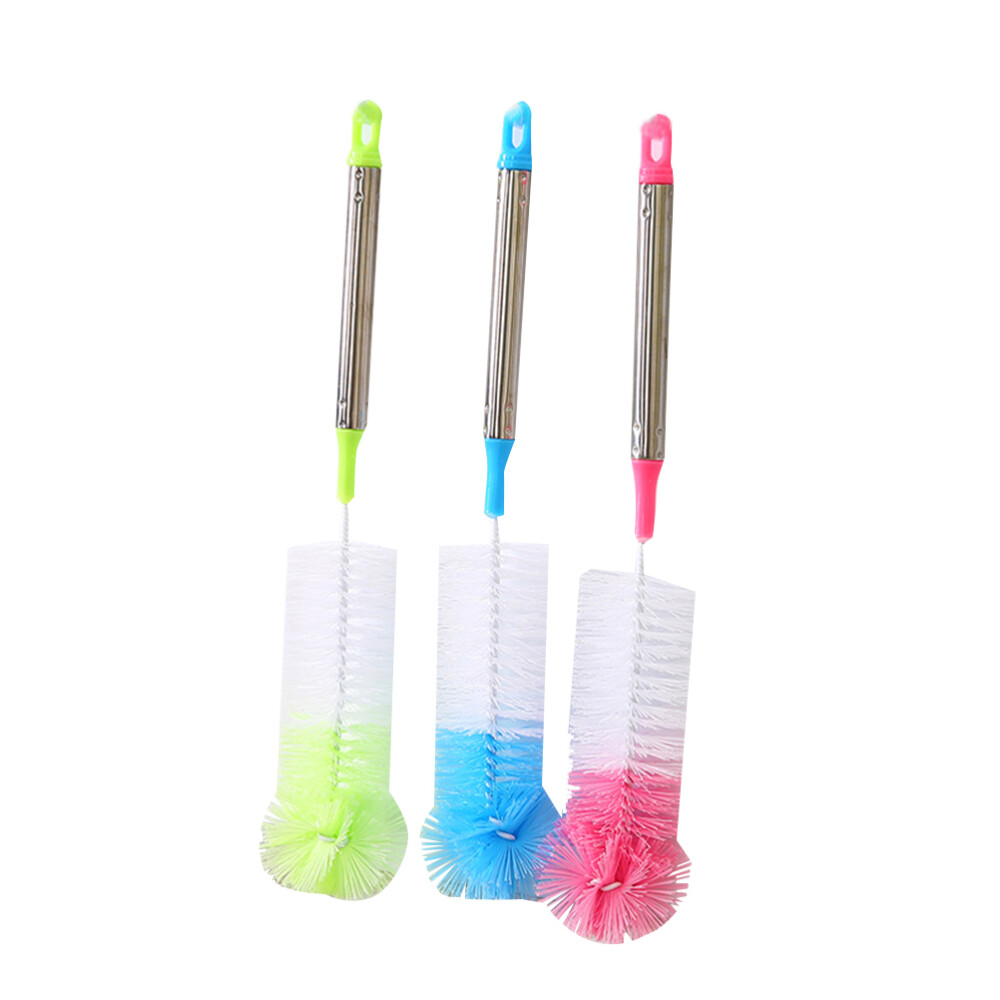 2pcs Bendable Cup Brushes Flexible Bottle Brush for Cleaning Mugs (Random Color)