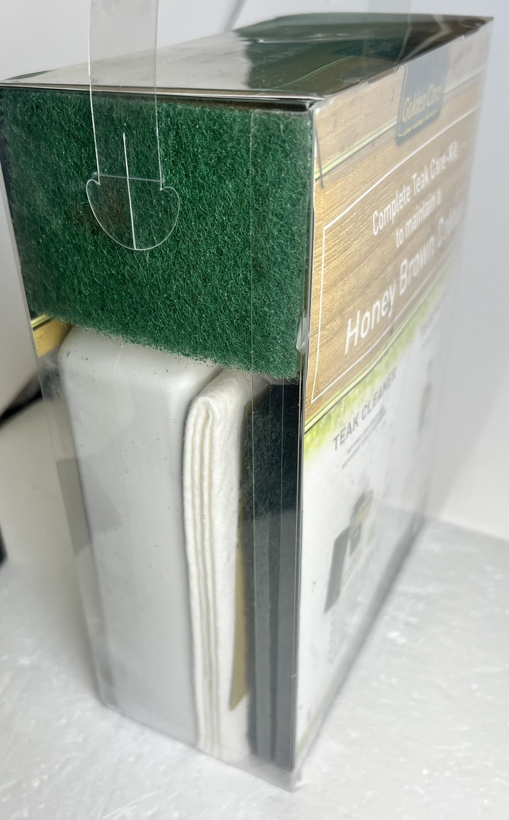New 3 in 1 Teak Garden Furniture Care Kit Cleaner Protector Application Tools 1L